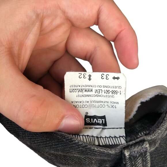 Vintage Levi Orange Tab Jeans Size 33 Black - Picture 12 of 12